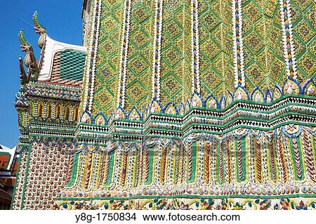 Thailand - Bangkok, Grand Royal Palace, Wat Phra Kaeo, decorative details View Large Photo Image Picture - Thailand - Bangkok, Grand Royal Palace, Wat Phra Kaeo, decorative details. Fotosearch