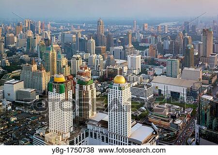 Thailand - Bangkok, view from Bayoke Sky Tower View Large Photo Image Stock Photo - Thailand - Bangkok, view from Bayoke Sky Tower. Fotosearch