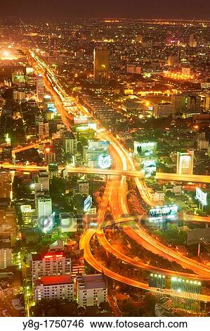 Thailand - Bangkok, view from Bayoke Sky Tower View Large Photo Image Stock Photograph - Thailand - Bangkok, view from Bayoke Sky Tower. Fotosearch