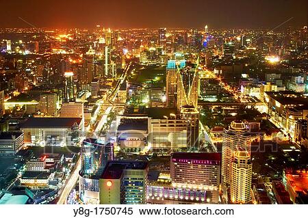 Thailand - Bangkok, view from Bayoke Sky Tower View Large Photo Image Stock Photography - Thailand - Bangkok, view from Bayoke Sky Tower. Fotosearch