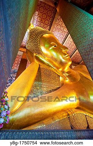 Thailand - Bangkok, Wat Pra Kaeo - Grand Royal Palace, reclining Buddha in Wat PoTemple View Large Photo Image Picture - Thailand - Bangkok, Wat Pra Kaeo - Grand Royal Palace, reclining Buddha in Wat PoTemple. Fotosearch