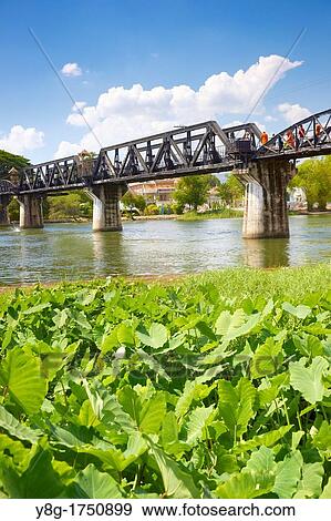 Thailand - Kanchanaburi, Bridge over the river Kwai View Large Photo Image Stock Photo - Thailand - Kanchanaburi, Bridge over the river Kwai. Fotosearch