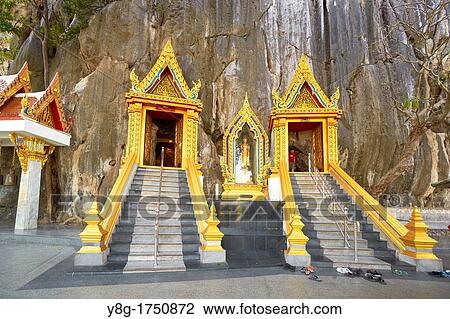 Thailand - Khao Yoi Buddhist Cave Temple, entrance to the cave View Large Photo Image Stock Image - Thailand - Khao Yoi Buddhist Cave Temple, entrance to the cave. Fotosearch