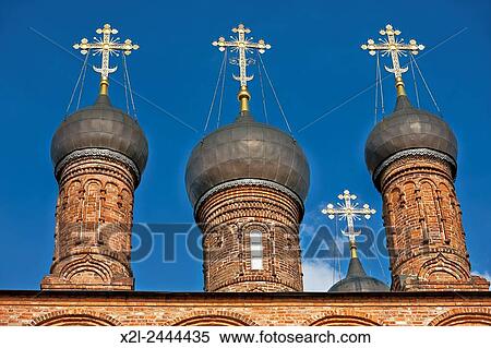 The Assumption Cathedral's Towers. Krutitskoe Podvorie, Moscow, Russia. View Large Photo Image Stock Photography - The Assumption Cathedral's Towers. Krutitskoe Podvorie, Moscow, Russia.. Fotosearch