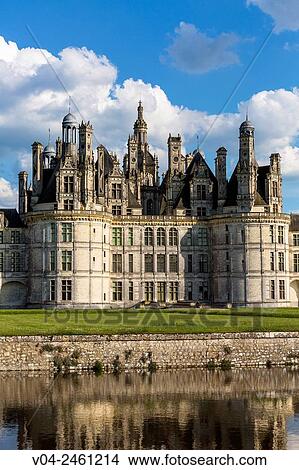 Picture - The beautiful Chteau de Chambord (Chambord Castle) in the Loire Valley, Loir-et-Cher, France, Europe. Fotosearch