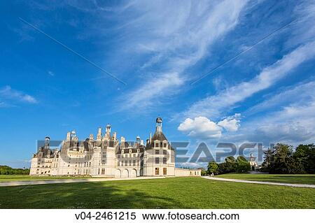 Stock Photography - The beautiful Chteau de Chambord (Chambord Castle) in the Loire Valley, Loir-et-Cher, France, Europe. Fotosearch