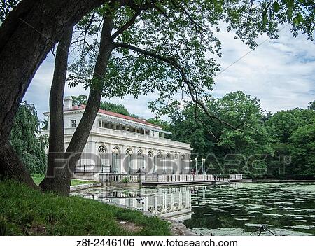 The Beaux Arts Boathouse in Brooklyn's Prospect Park, completed in 1905, now houses the Audubon Center. The Boathouse, designed by Helmle and Huberty, is on the National Register of Historic Places. View Large Photo Image Stock Photograph - The Beaux Arts Boathouse in Brooklyn's Prospect Park, completed in 1905, now houses the Audubon Center. The Boathouse, designed by Helmle and Huberty, is on the National Register of Historic Places.. Fotosearch