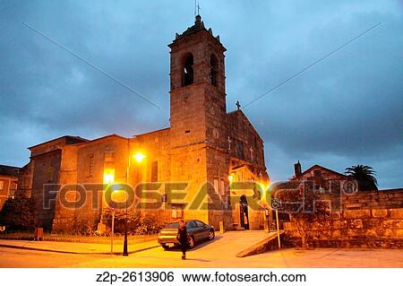 The historical and monumental center of the capital of Albarino wine, Cambados, Fefinanes Square. San Benito church by night. View Large Photo Image Stock Photograph - The historical and monumental center of the capital of Albarino wine, Cambados, Fefinanes Square. San Benito church by night.. Fotosearch