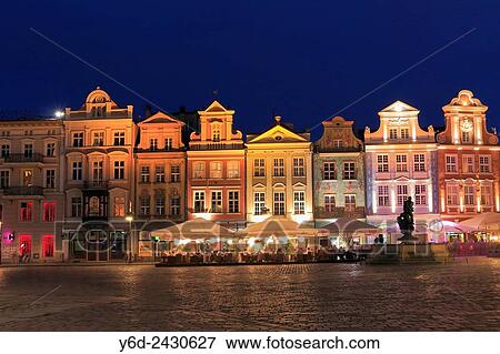 The Old Town at Night, Poznan, Poland. View Large Photo Image Stock Photo - The Old Town at Night, Poznan, Poland.. Fotosearch