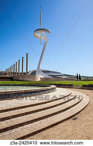 The Olympic park in Barcelona, Spain. View Large Photo Image Stock Image - The Olympic park in Barcelona, Spain.. Fotosearch