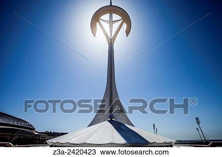 The Olympic park in Barcelona, Spain. View Large Photo Image Stock Image - The Olympic park in Barcelona, Spain.. Fotosearch