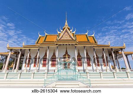 The Silver Pagoda, Wat Preah Keo, in the capital city of Phnom Penh, Cambodia. View Large Photo Image Picture - The Silver Pagoda, Wat Preah Keo, in the capital city of Phnom Penh, Cambodia.. Fotosearch