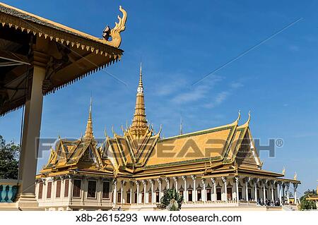 Throne Hall, Royal Palace, in the capital city of Phnom Penh, Cambodia. View Large Photo Image Stock Image - Throne Hall, Royal Palace, in the capital city of Phnom Penh, Cambodia.. Fotosearch