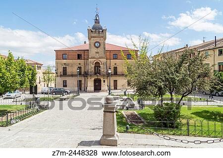 Town Hall, Carbonero el Mayor. Segovia province. Castile-Leon. Spain. View Large Photo Image Stock Photo - Town Hall, Carbonero el Mayor. Segovia province. Castile-Leon. Spain.. Fotosearch
