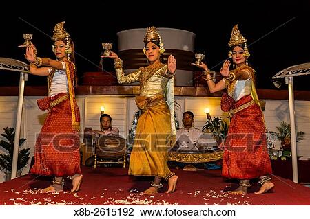 Traditional Apsara dancers perform on the RV Jahan, Phnom Penh, Cambodia. View Large Photo Image Stock Image - Traditional Apsara dancers perform on the RV Jahan, Phnom Penh, Cambodia.. Fotosearch