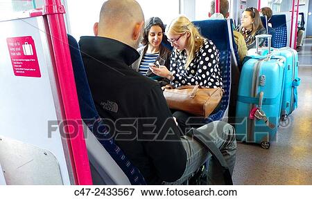 Stock Photo - Train interior. Fotosearch