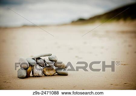 Twelve stones on a beach. Ireland. View Large Photo Image Stock Photo - Twelve stones on a beach. Ireland.. Fotosearch
