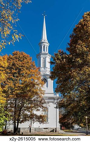 Unitarian Church across from Battle Green, Lexington, Massachusetts, USA. View Large Photo Image Stock Photography - Unitarian Church across from Battle Green, Lexington, Massachusetts, USA.. Fotosearch