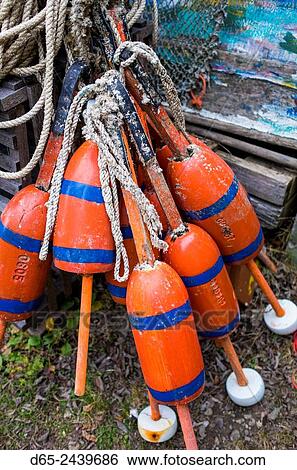 USA, Massachusetts, Cape Ann, Rockport, lobster buoys. View Large Photo Image Stock Photograph - USA, Massachusetts, Cape Ann, Rockport, lobster buoys.. Fotosearch