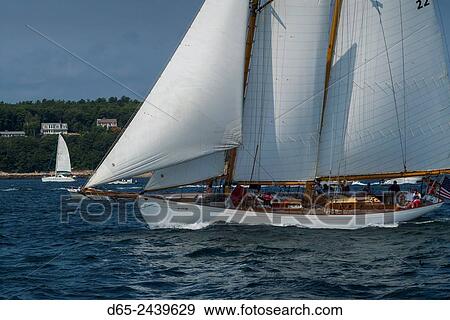 Stock Photo - USA, Massachusetts, Cape Ann, Gloucester, America's Oldest Seaport, Annual Schooner Festival.. Fotosearch