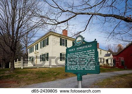 USA, New Hampshire, Hillsborough, Pierce Homestead, former home of 14th US President, Franklin Pierce. View Large Photo Image Stock Photography - USA, New Hampshire, Hillsborough, Pierce Homestead, former home of 14th US President, Franklin Pierce.. Fotosearch