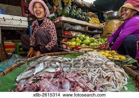Vendor selling fish and frogs at market in the capital city of Phnom Penh, Cambodia. View Large Photo Image Picture - Vendor selling fish and frogs at market in the capital city of Phnom Penh, Cambodia.. Fotosearch