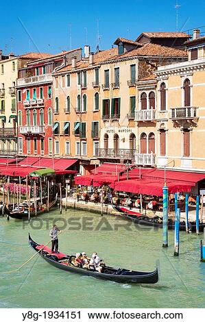 Venice - Grand Canal (Canal Grande), gondola on the canal, Venice, Italy, UNESCO. View Large Photo Image Stock Image - Venice - Grand Canal (Canal Grande), gondola on the canal, Venice, Italy, UNESCO.. Fotosearch