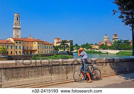 Verona, Duomo, Cathedral, Adige river, Veneto, Italy. View Large Photo Image Stock Image - Verona, Duomo, Cathedral, Adige river, Veneto, Italy.. Fotosearch