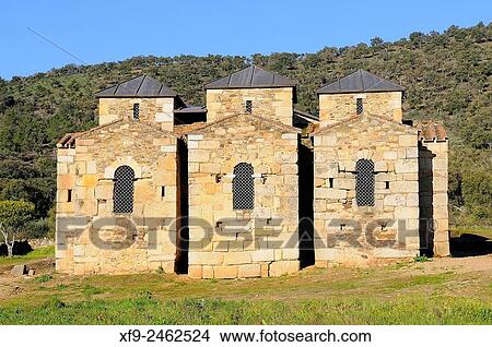 Visigotic church of Santa Luca del Trampal. 7th century. Alcuscar. Cceres province. Extremadura. Spain View Large Photo Image Picture - Visigotic church of Santa Luca del Trampal. 7th century. Alcuscar. Cceres province. Extremadura. Spain. Fotosearch