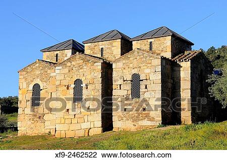 Stock Image - Visigotic church of Santa Luca del Trampal. 7th century. Alcuscar. Cceres province. Extremadura. Spain. Fotosearch