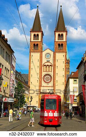 Stock Photo - W? rzburg, Cathedral of St. Kilian, Wuerzburg Cathedral, UNESCO World Heritage Site, Romantische Strasse, Romantic Road, Franconia, Bavaria, Germany, Europe.. Fotosearch