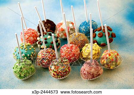 White chocolate cakepops. View Large Photo Image Stock Image - White chocolate cakepops.. Fotosearch