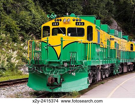 White Pass & Yukon Route scenic and historic touring train car in Skagway, Alaska, USA. View Large Photo Image Picture - White Pass & Yukon Route scenic and historic touring train car in Skagway, Alaska, USA.. Fotosearch