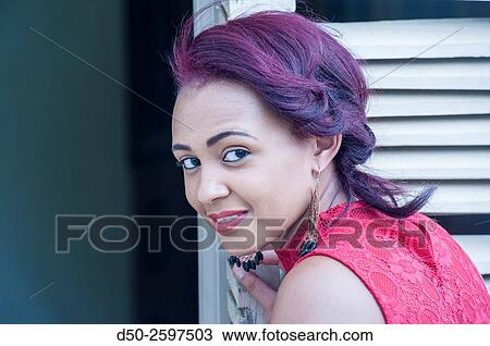 Stock Image - WINDHOEK NAMIBIA Attractive fashion model. Fotosearch