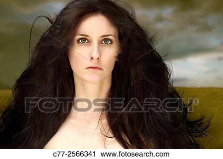 Stock Image - woman, headshot, beauty. Fotosearch