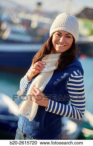 Woman in the fishing port. Hondarribia. Gipuzkoa. Basque Country. Spain View Large Photo Image Stock Image - Woman in the fishing port. Hondarribia. Gipuzkoa. Basque Country. Spain. Fotosearch