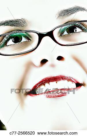 Stock Image - Woman portrait. Fotosearch