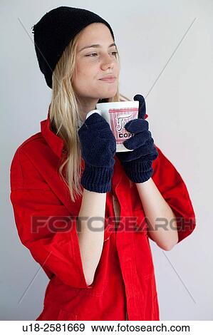 Stock Photo - worker drinking coffee. Fotosearch