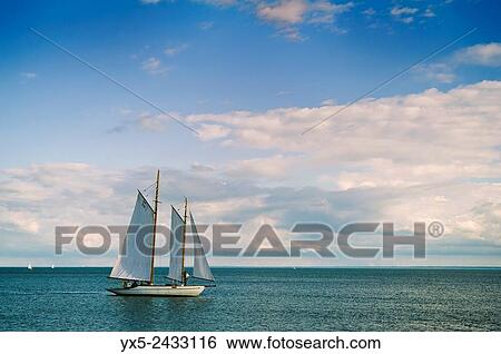 Yachts sailing on lake Ontario. View Large Photo Image Stock Photograph - Yachts sailing on lake Ontario.. Fotosearch