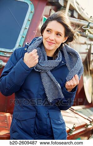 Young woman in a sailboat, galleon. Basque Country. Spain View Large Photo Image Stock Photo - Young woman in a sailboat, galleon. Basque Country. Spain. Fotosearch
