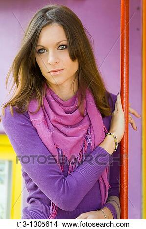 Picture - Young woman is posing. Fotosearch