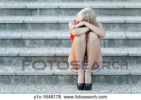 Stock Photo - Young woman negative feeling. Fotosearch