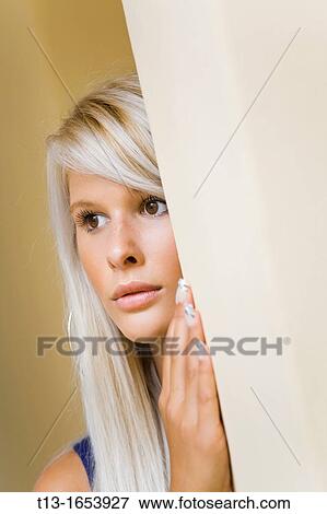 Young woman portrait concerned View Large Photo Image Stock Photo - Young woman portrait concerned. Fotosearch