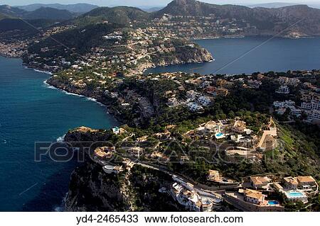 Aerial view of Mallorca south coast, Majorca, Balears Island, Spain. View Large Photo Image Stock Image - Aerial view of Mallorca south coast, Majorca, Balears Island, Spain.. Fotosearch