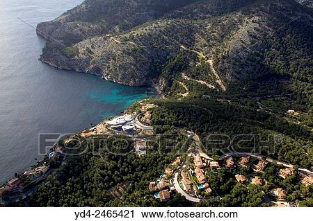 Stock Image - Aerial view of south coast, Majorca, Balears Island, Spain.. Fotosearch