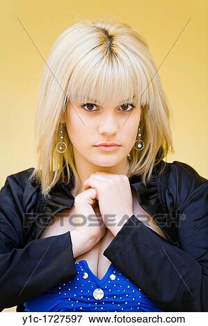 Attractive young woman portrait View Large Photo Image Stock Photo - Attractive young woman portrait. Fotosearch