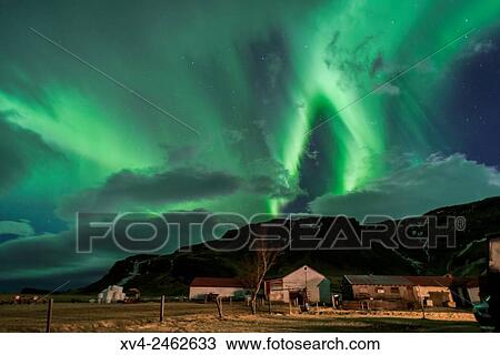 Aurora Borealis, Northern lights phenomenon in winter. Iceland southeast. View Large Photo Image Stock Image - Aurora Borealis, Northern lights phenomenon in winter. Iceland southeast.. Fotosearch