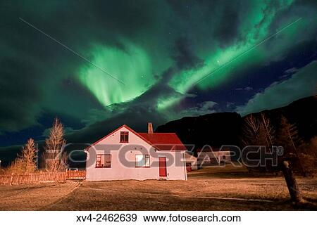 Aurora Borealis, Northern lights phenomenon in winter. Iceland southeast. View Large Photo Image Stock Photo - Aurora Borealis, Northern lights phenomenon in winter. Iceland southeast.. Fotosearch