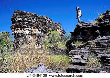 Stock Photo - Australia, Northern Territory, Kakadu National Park listed as World Heritage by UNESCO, Bardedjilidji, Model Released.. Fotosearch