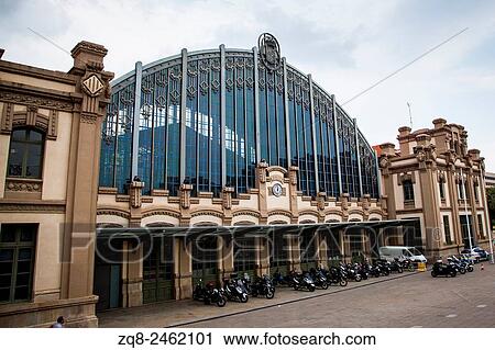 Stock Image - Bus station, Barcelona, Spain.. Fotosearch